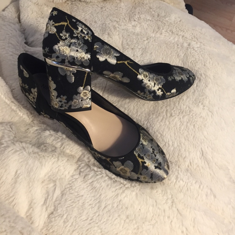 Nine West Adelineo Black/silver shoes NWOT
